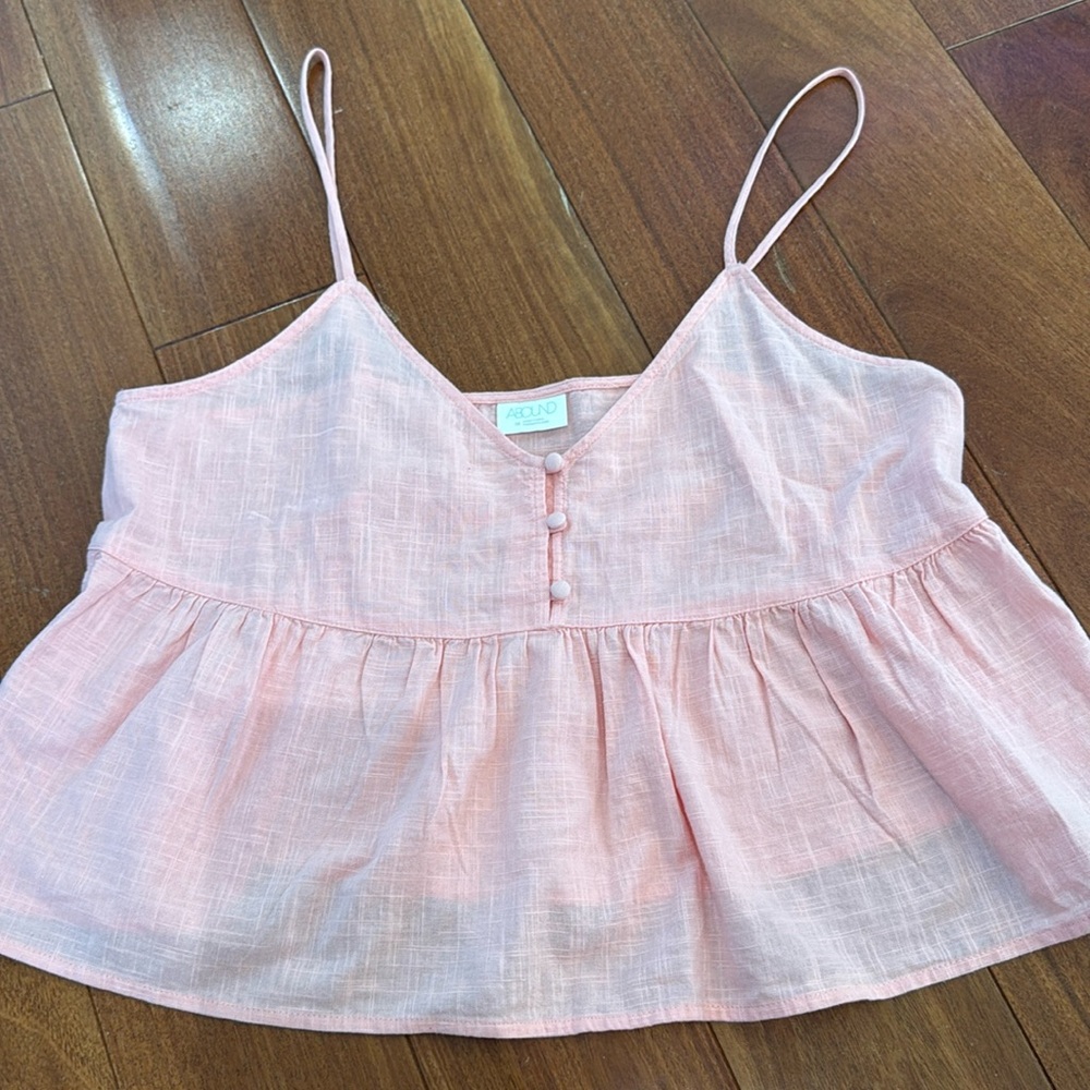 WOMENS PINK BABYDOLL TANK TOP